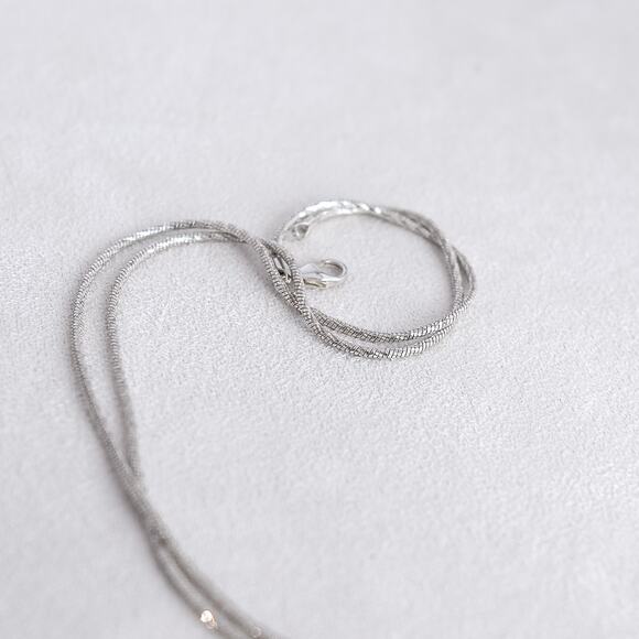 Sterling Silver Mesh Chain 1mm 18" Lobster Clasp 925 5.7g Delicate Necklace - Picture 4 of 5